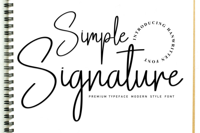 Simple Siganture Font - Download Free Font