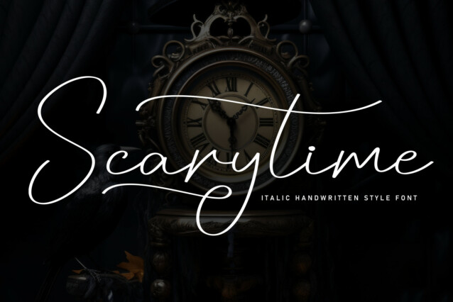 Scarytime Script Font - Befonts