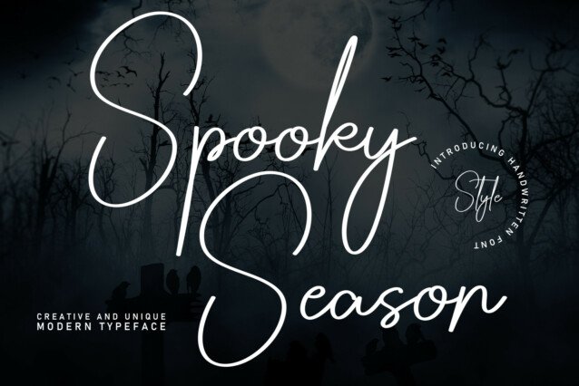 Spooky Season Script Font - Befonts
