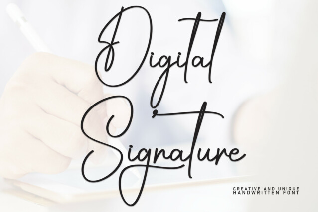 Digital Signature Font