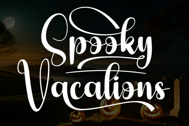 Spooky Vacations Script Font - Befonts