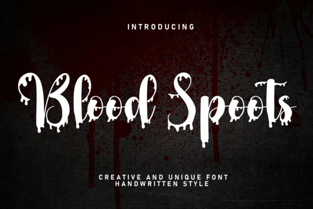 Blood Spots Script Font - Download Free Font