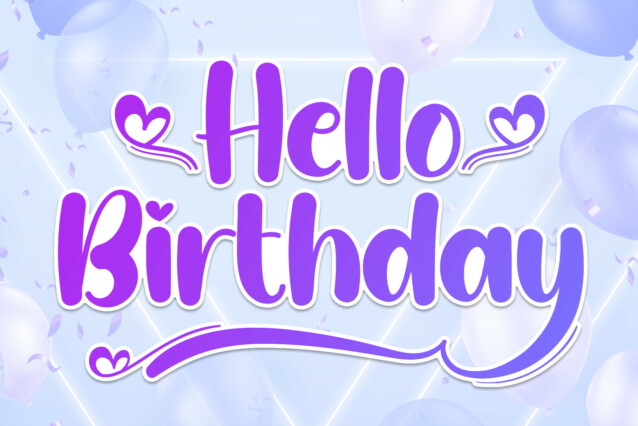 Hello Birthday Script Font - Befonts