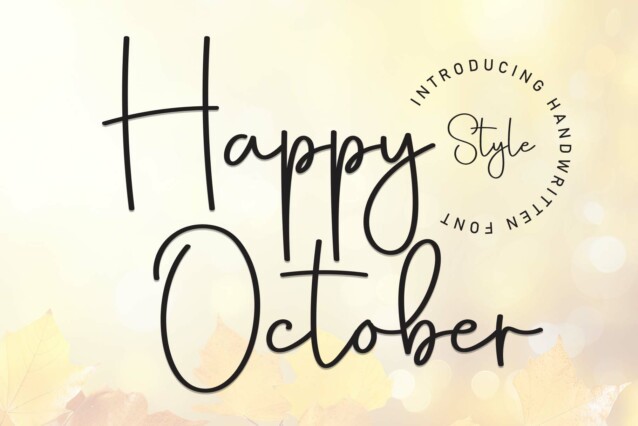 Happy October Script Font