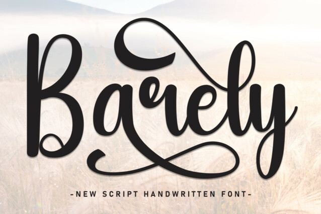 Barely Script Font - Befonts