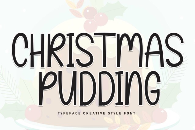 Christmas Pudding Display Font