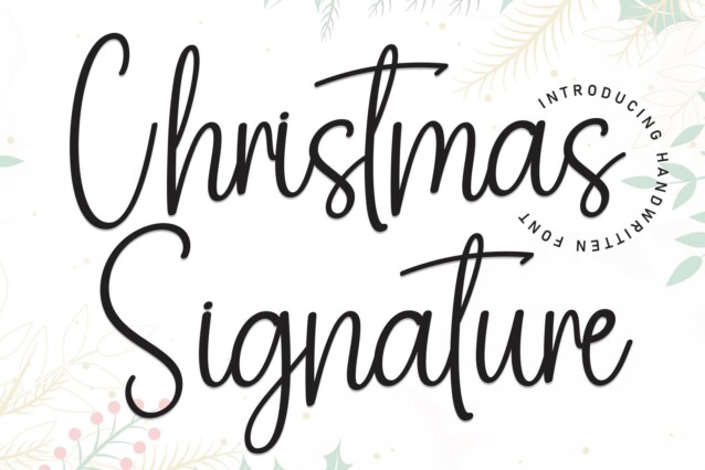 Christmas Signature Font - Befonts