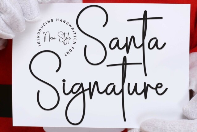 Santa Signature Font - Befonts