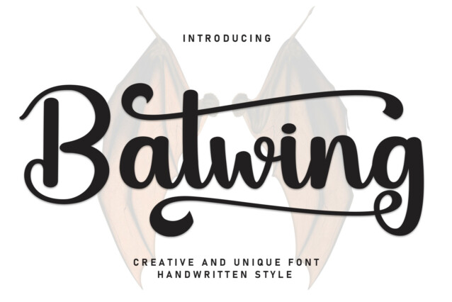 Batwing Script Font