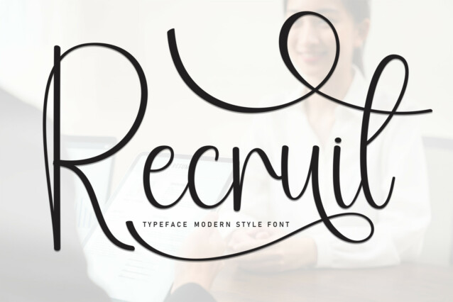 Interview Script Font Recruit Script Font - Befonts