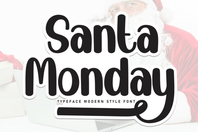 Santa Monday Display Font