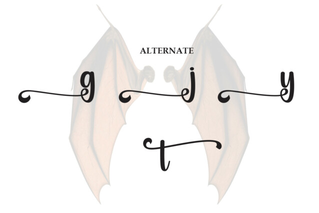 Batwing Script Font preview image 5