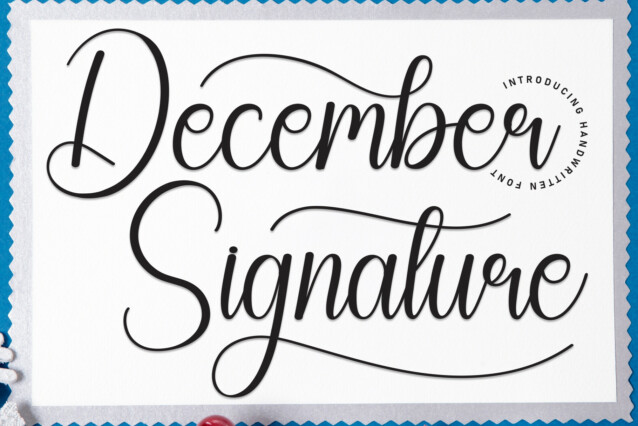 December Signature Font - Befonts