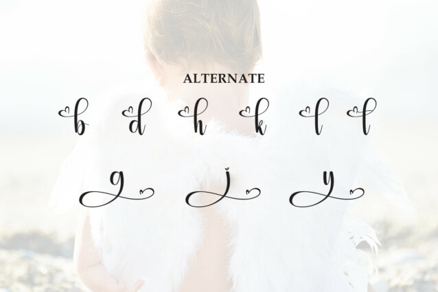 Angel Babyish Script Font preview image 5