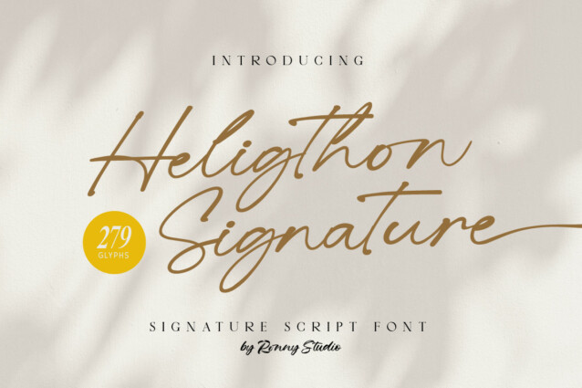 Heligthon Signature Font