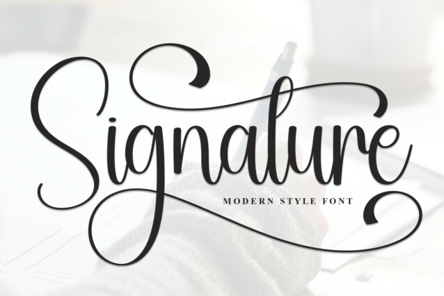 Signature Calligraphy Typeface - Download Free Font