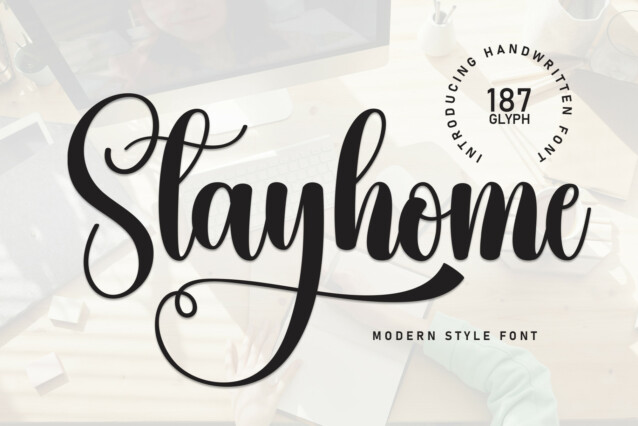 Stayhome Script Typeface - Befonts