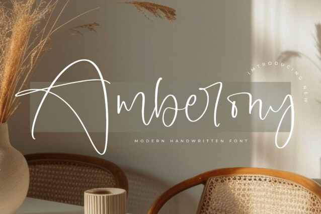 Amberony - Modern Handwritten Font
