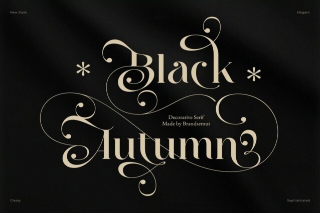 Black Autumn Font - Befonts