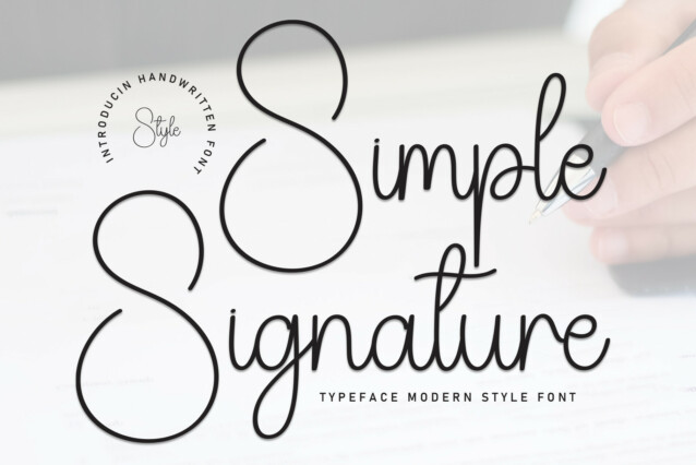 Simple Signature Script Typeface - Download Free Font