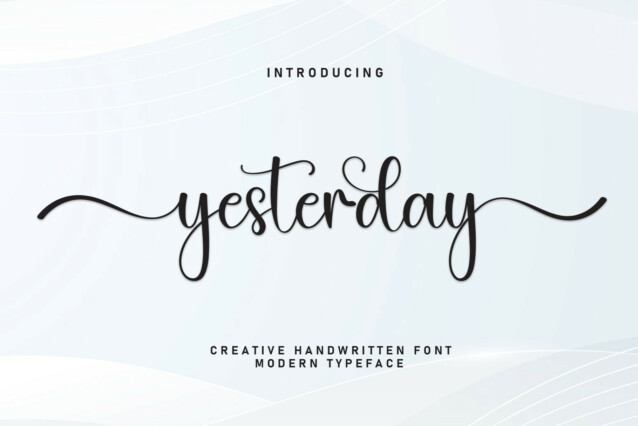 Yesterday Script Typeface - Download Free Font