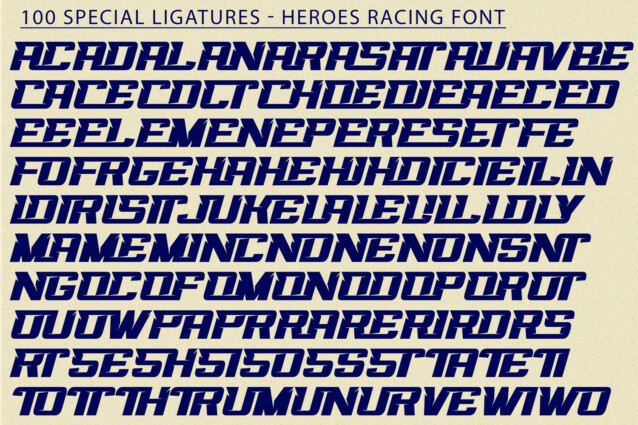 Heroes Racing Font preview image 5