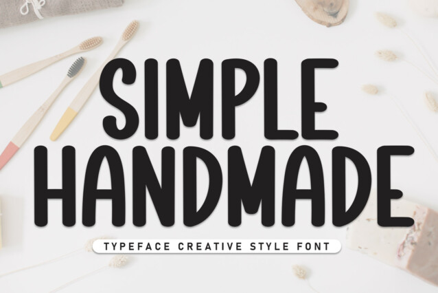 Simple Handmade Display Font - Befonts