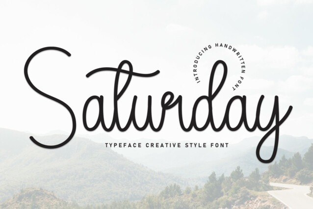 Saturday Handwritten Font - Befonts