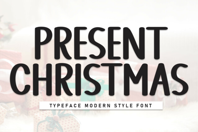 Present Christmas Display Font - Befonts