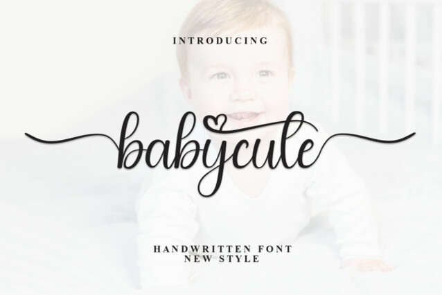 Babycute Script Font - Befonts