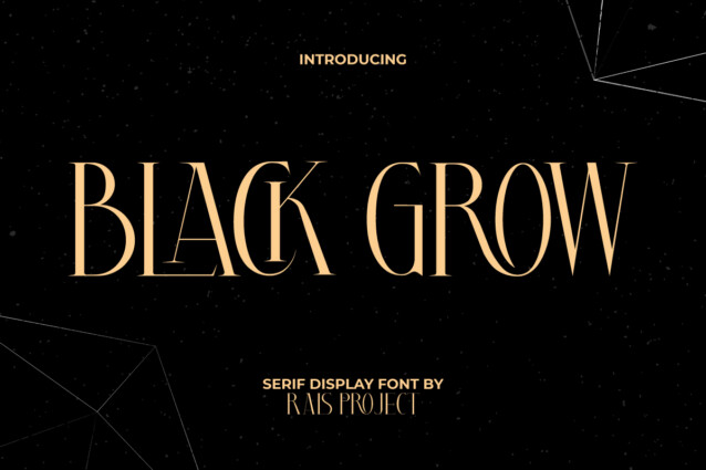 Black Grow Serif Font