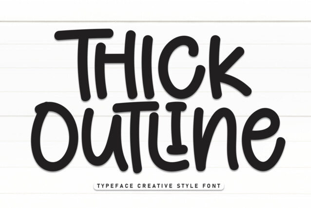 Thick Outline Display Font - Download Free Font