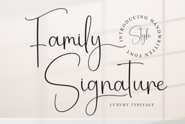 Family Signature Script Font - Download Free Font