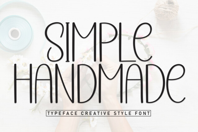 Simple Handmade Display Font - Befonts