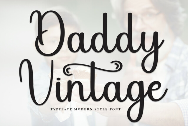 Daddy Vintage Script Font