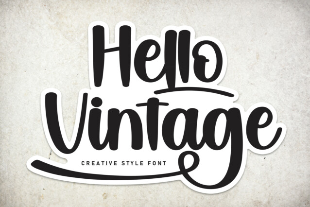 Hello Vintage Script Font - Befonts
