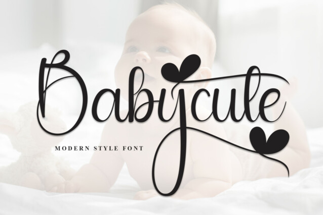 Babycute Script Font - Befonts