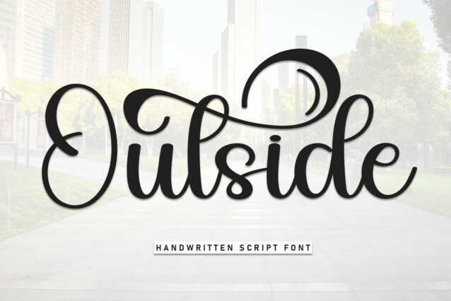 Outside Script Font - Befonts