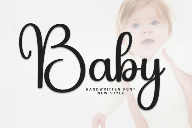 Baby In Script Baby Script Font - Befonts