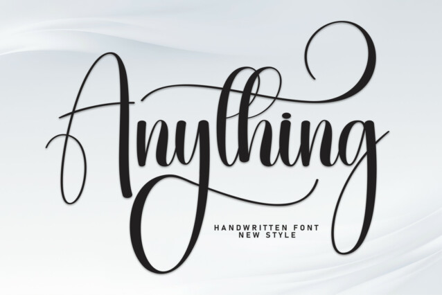 Anything Calligraphy Font - Download Free Font