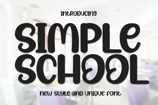 Simple School Display Font - Befonts