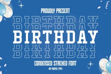 Birthday Stacked Font