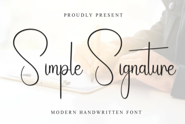 Simple Signature Script Font - Befonts