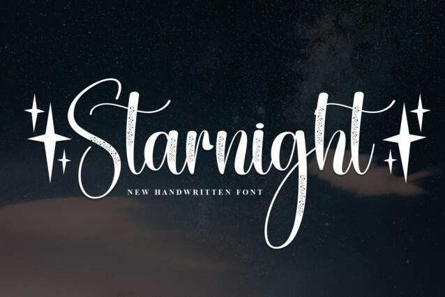 Starry Script Font Starnight Script Font - Befonts