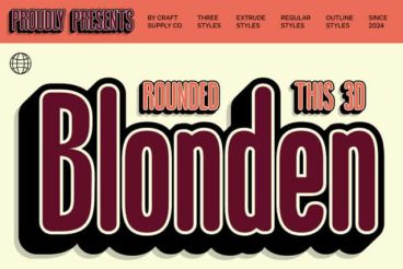 Blonden Rounded 3D Font