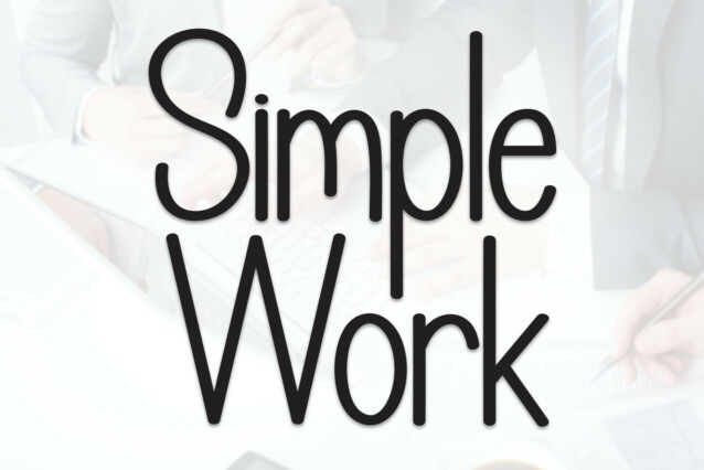 Simple Work Display Font