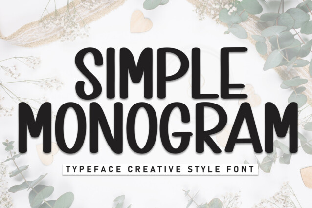Simple Monogram Display Font - Befonts
