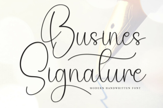 Busines Signature Script Font - Befonts