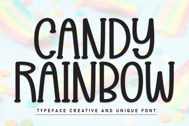 Candy Rainbow Display Font - Befonts