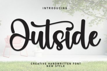 Outside Script Font